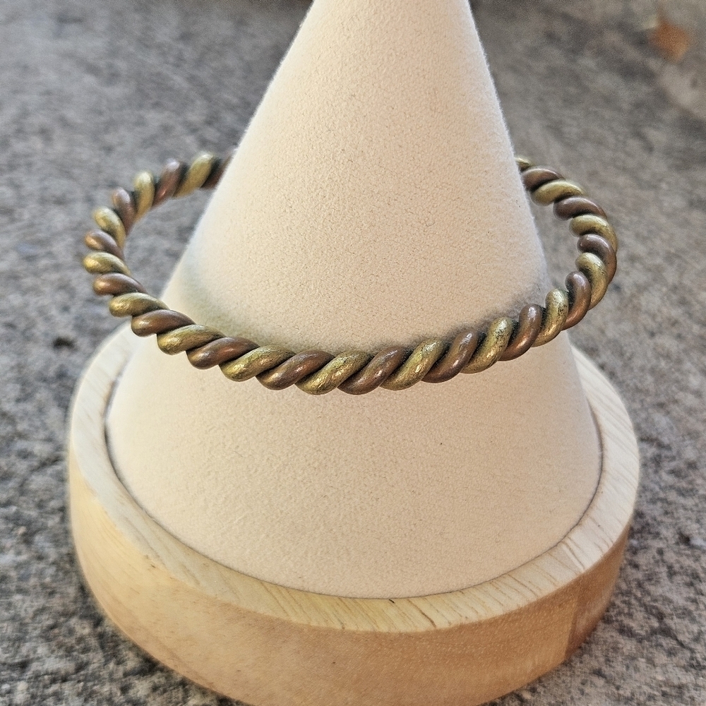 Twisted Gold-Tone Bracelet Cuff Women's Jewelry Neutral Boho Fall